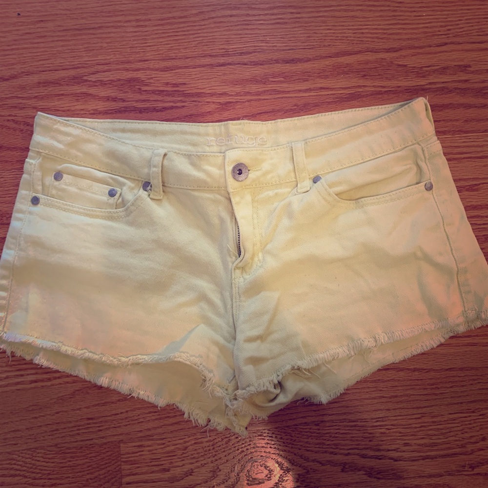 Bright yellow shorts